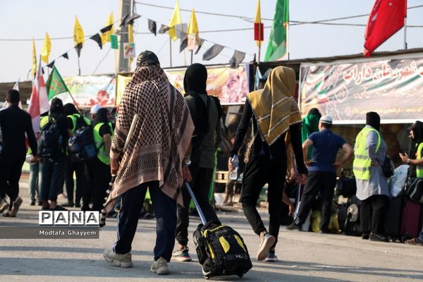 عبور زائران اربعین حسینی از مرز بین المللی شلمچه