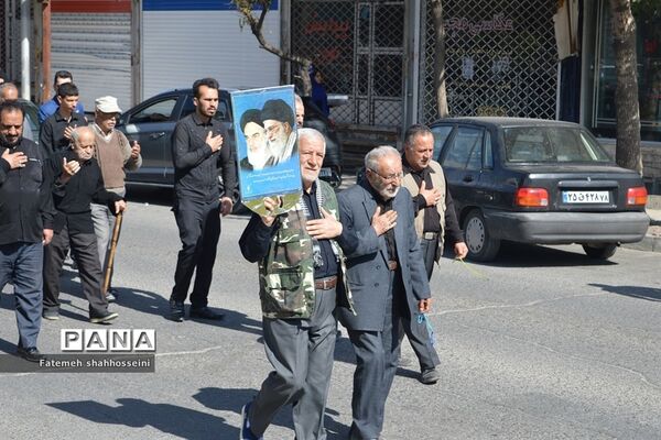 پیاده روی دلدادگان اربعین حسینی درفیروزکوه