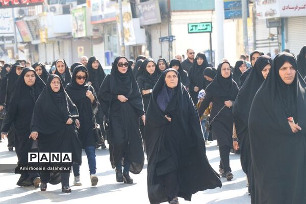 پیاده‌روی جاماندگان اربعین در قائمشهر