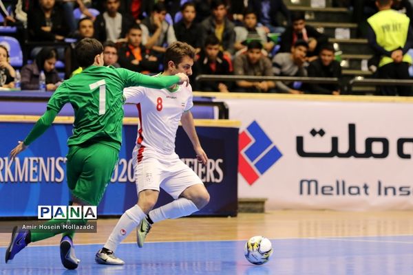 دیدار تیم‌های ایران و ترکمنستان از سری بازی های مرحله مقدماتی فوتسال آسیا