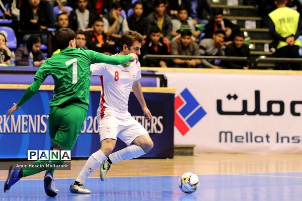 دیدار تیم‌های ایران و ترکمنستان از سری بازی های مرحله مقدماتی فوتسال آسیا