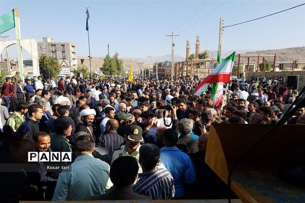 برگزاری راهپیمایی 13 آبان در شهرستان سرپل ذهاب