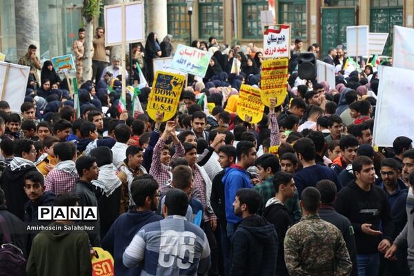 راهپیمایی روز 13 آبان در قائم‌شهر
