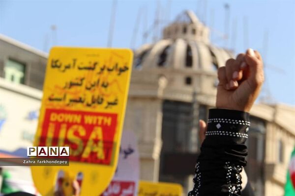 راهپیمایی روز 13 آبان در دشتستان