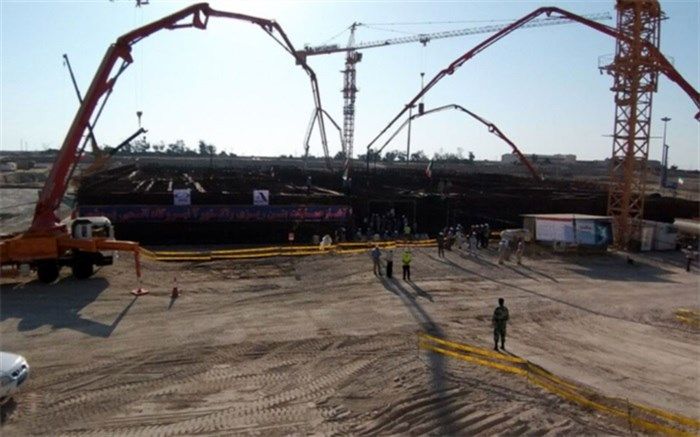 آغاز بتن ریزی دومین رآکتور هسته ای نیروگاه اتمی بوشهر