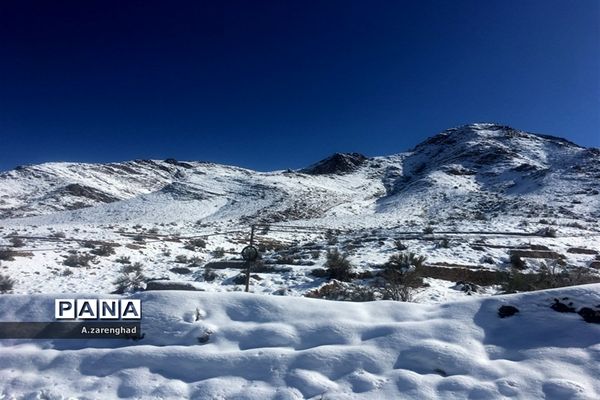 بارش برف  در روستای شرب العین