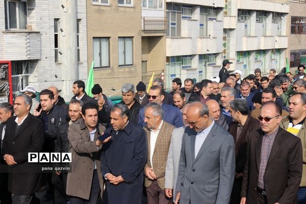 راهپیمایی مردم قزوین درحمایت از امنیت و اقتدار ایران اسلامی