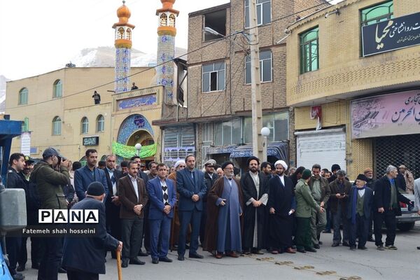 تجمع مردم فیروزکوه در لبیک به رهبری و دفاع از امنیت کشور