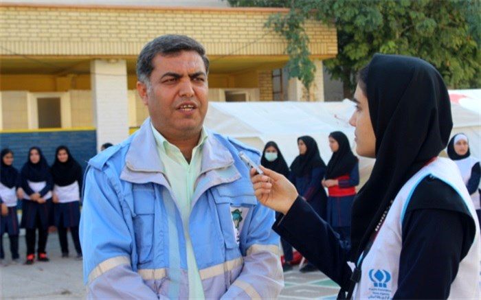 بیست و یکمین مانورسراسری زلزله با شعار مدرسه ایمن- جامعه تاب آوردر بوشهر برگزار شد