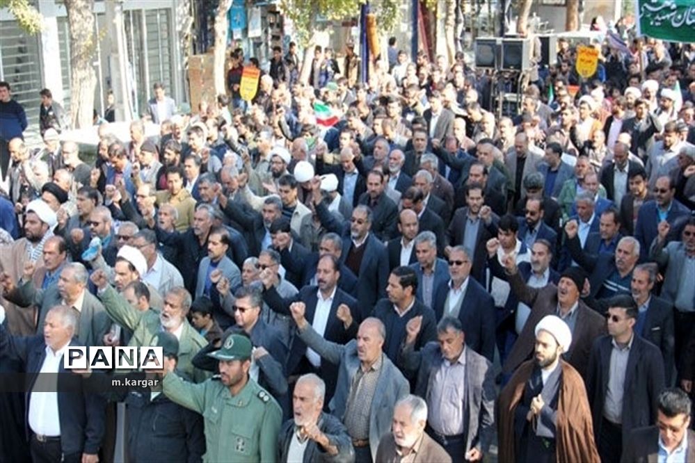 راهپیمایی حمایت از اقتدار و امنیت درابرکوه