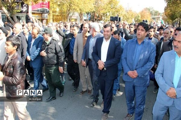 راهپیمایی حمایت از اقتدار و امنیت درابرکوه