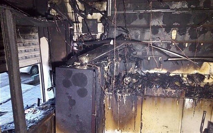 حریق دفتر پیشخوان دولت در جنوب تهران +عکس