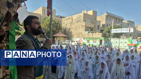 آیین افتتاح طرح مصباح الهدی با عطر پرچم حسینی در دبستان هدی