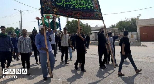 برگزاری دسته عزاداری اباعبدالله الحسین (ع) در رضوان