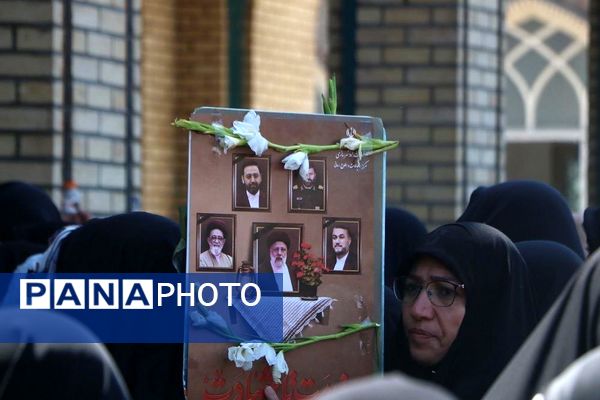 وداع با پیکر مطهر شهید حسین امیرعبدالهیان در شهرستان ری