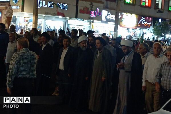 شور و حماسه مردمی در شهرستان قرچک در صدو هفتین شب از تجمعات مردمی