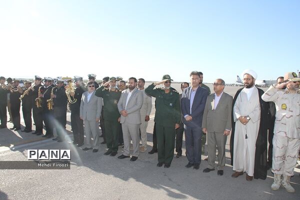ورود پیکر مطهر دو شهید گمنام به استان هرمزگان