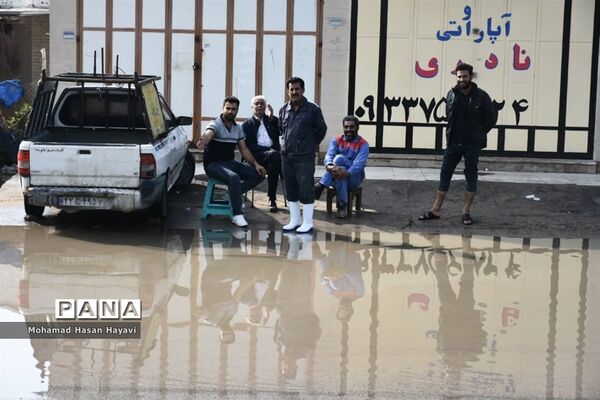 خیابانهای آبادان در محاصره آب گرفتگی
