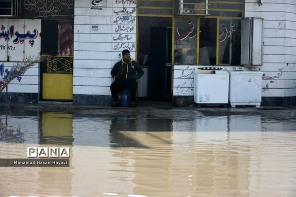 خیابانهای آبادان در محاصره آب گرفتگی