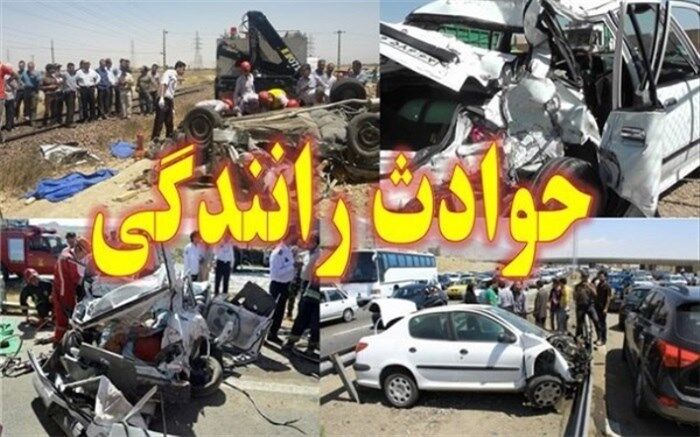 5 مصدوم در حادثه واژگونی خودروی حامل معلمان