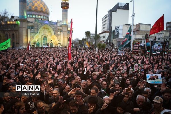 راهپیمایی دانشجویان تهران در پی شهادت سپهبد قاسم سلیمانی