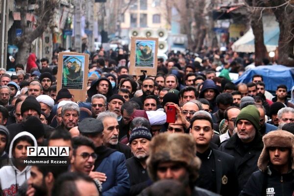 راهپیمایی مردم ولایتمدار منطقه 18 در پی شهادت سپهبد قاسم سلیمانی