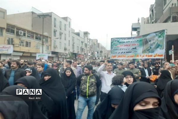 تجمع و سوگواری مردم اهواز به مناسبت شهادت سردار سلیمانی
