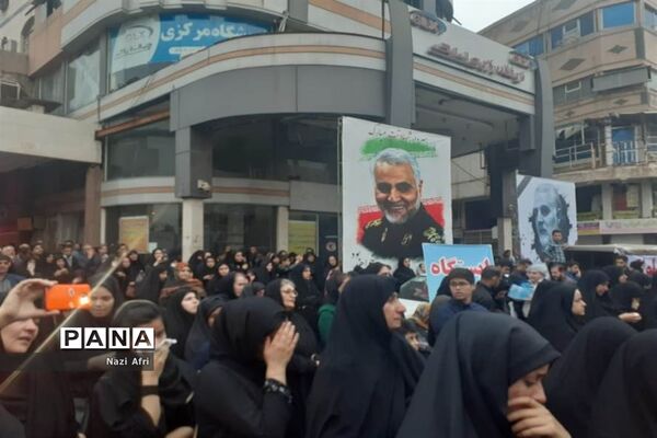 تجمع و سوگواری مردم اهواز به مناسبت شهادت سردار سلیمانی