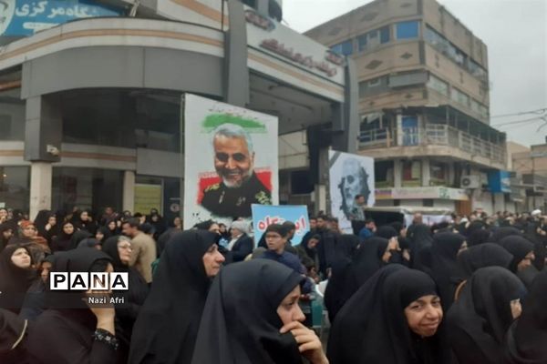 تجمع و سوگواری مردم اهواز به مناسبت شهادت سردار سلیمانی