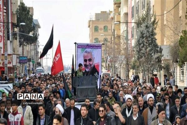 راهپیمایی  مردم شهرستان ملارد به مناسبت  شهادت سردار قاسم سلیمانی
