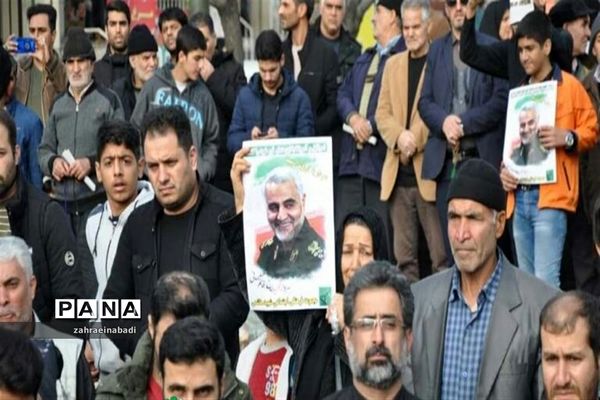 راهپیمایی  مردم شهرستان ملارد به مناسبت  شهادت سردار قاسم سلیمانی