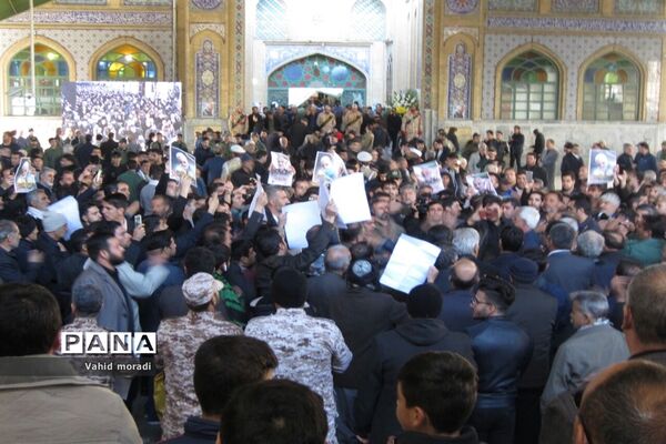 آیین بزرگداشت شهید سردارقاسم سلیمانی در مسجد جامع کرمانشاه