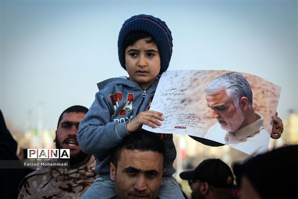 مراسم تشییع پیکر مطهرشهید حاج قاسم سلیمانی و همرزمان شهیدش در تهران