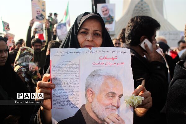 مراسم تشییع پیکر مطهرشهید حاج قاسم سلیمانی و همرزمان شهیدش در تهران