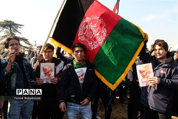 مراسم تشییع پیکر مطهرشهید حاج قاسم سلیمانی و همرزمان شهیدش در تهران