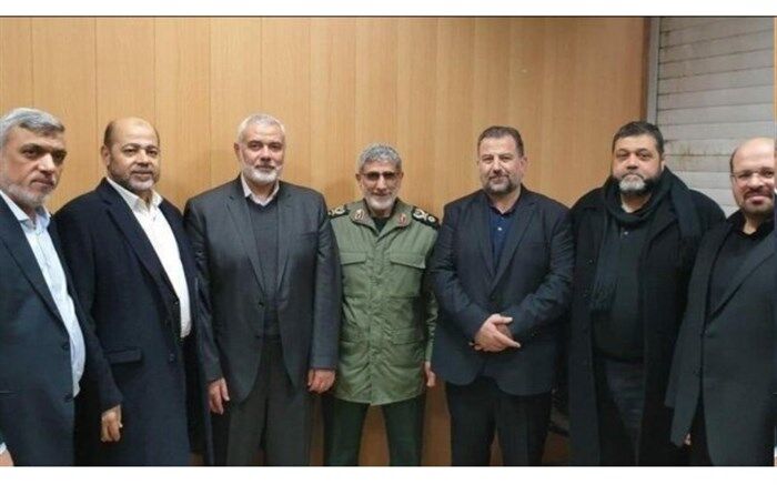 دیدار اسماعیل هنیه با فرمانده جدید سپاه قدس +عکس