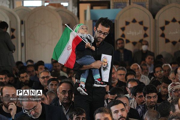 مراسم بزرگداشت شهید حاج قاسم سلیمانی و شهید ابو مهدی المهندس در جزیره کیش