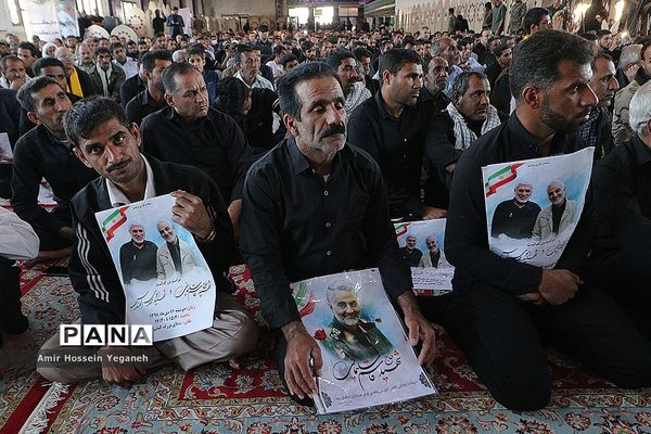 مراسم بزرگداشت شهید حاج قاسم سلیمانی و شهید ابو مهدی المهندس در جزیره کیش