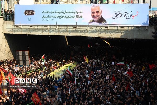 مراسم تشیع پیکر شهید سپهبد قاسم سلیمانی و شهیدان همراهش