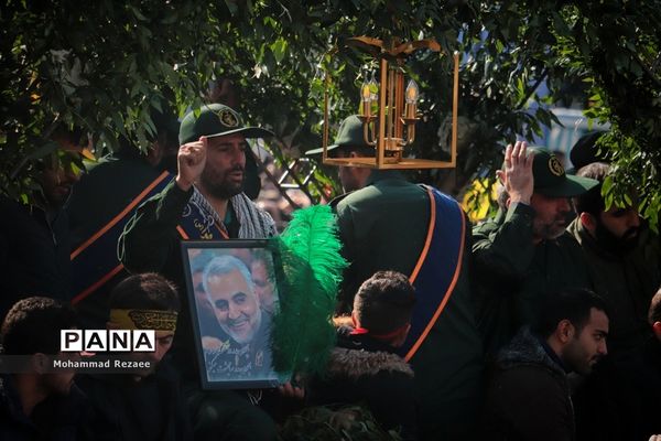 مراسم تشیع پیکر شهید سپهبد قاسم سلیمانی و شهیدان همراهش