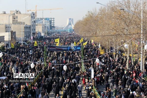 مراسم تشیع پیکر شهید سپهبد قاسم سلیمانی و شهیدان همراهش