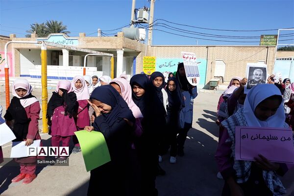 برگزاری مراسم گرامیداشت شهادت سردارحاج قاسم سلیمانی دردبستان فضیلت حمیدیه