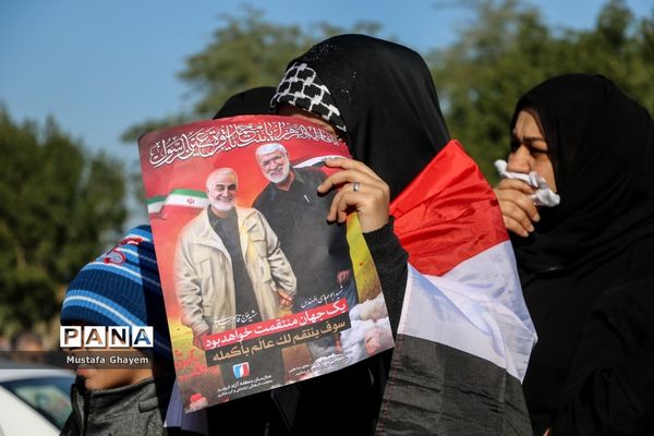 تشییع پیکر پاک شهید ابومهدی المهندس در آبادان و خرمشهر