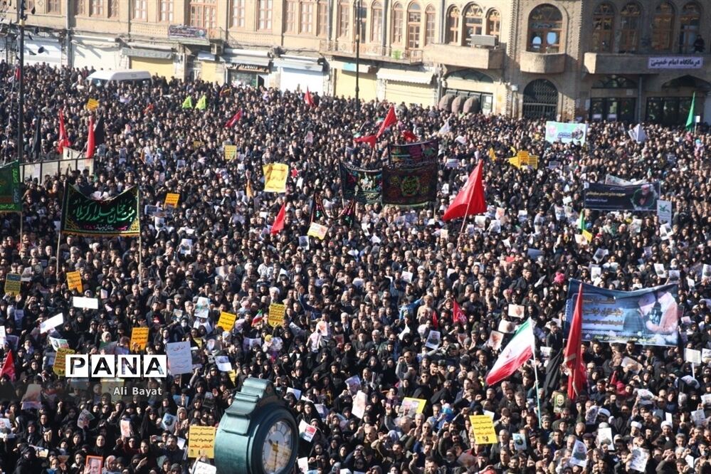 مراسم سوگواری شهادت سردار سلیمانی در همدان