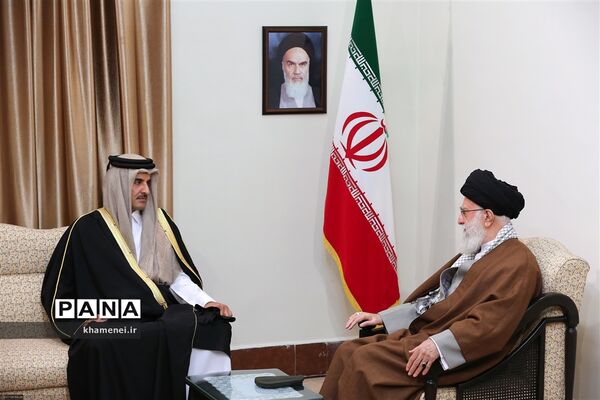دیدار امیر قطر و هیئت همراه با رهبر معظم انقلاب اسلامی