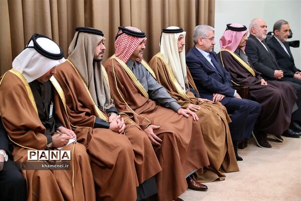 دیدار امیر قطر و هیئت همراه با رهبر معظم انقلاب اسلامی