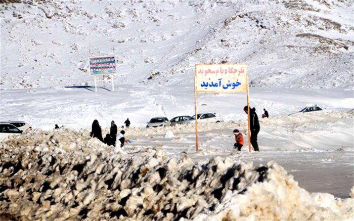 بارش ۲۵ سانتیمتری  برف در تفت