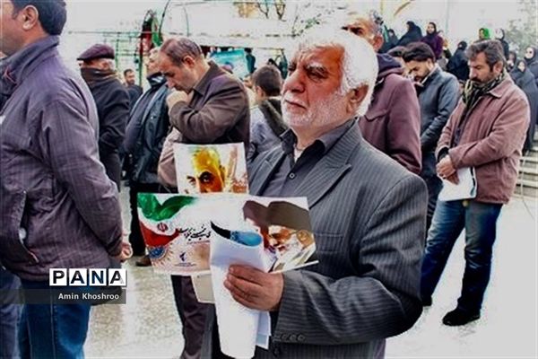 تشییع پیکر شهدای سانحه هواپیمای اوکراینی در همدان