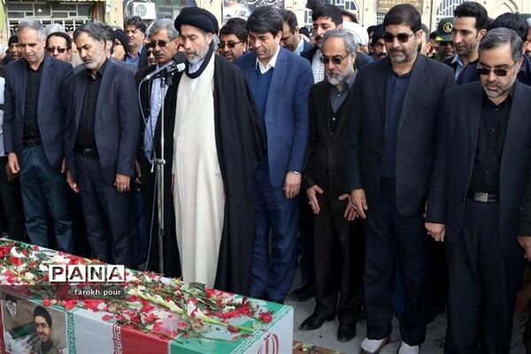 مراسم تشییع پیکر شهید امیر حسین قربانی درتفت