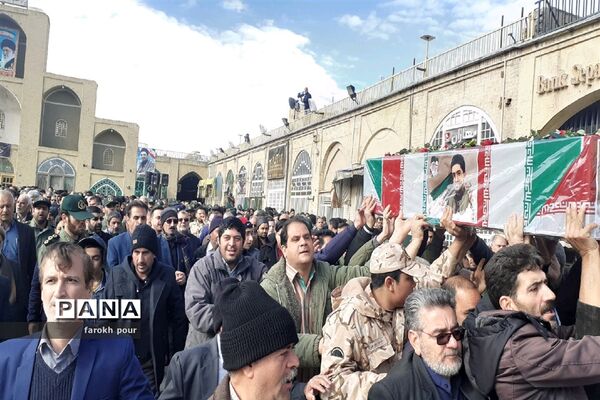 مراسم تشییع پیکر شهید امیر حسین قربانی درتفت